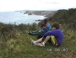 Admiring the spectacular views at North Cliffs near Camborne